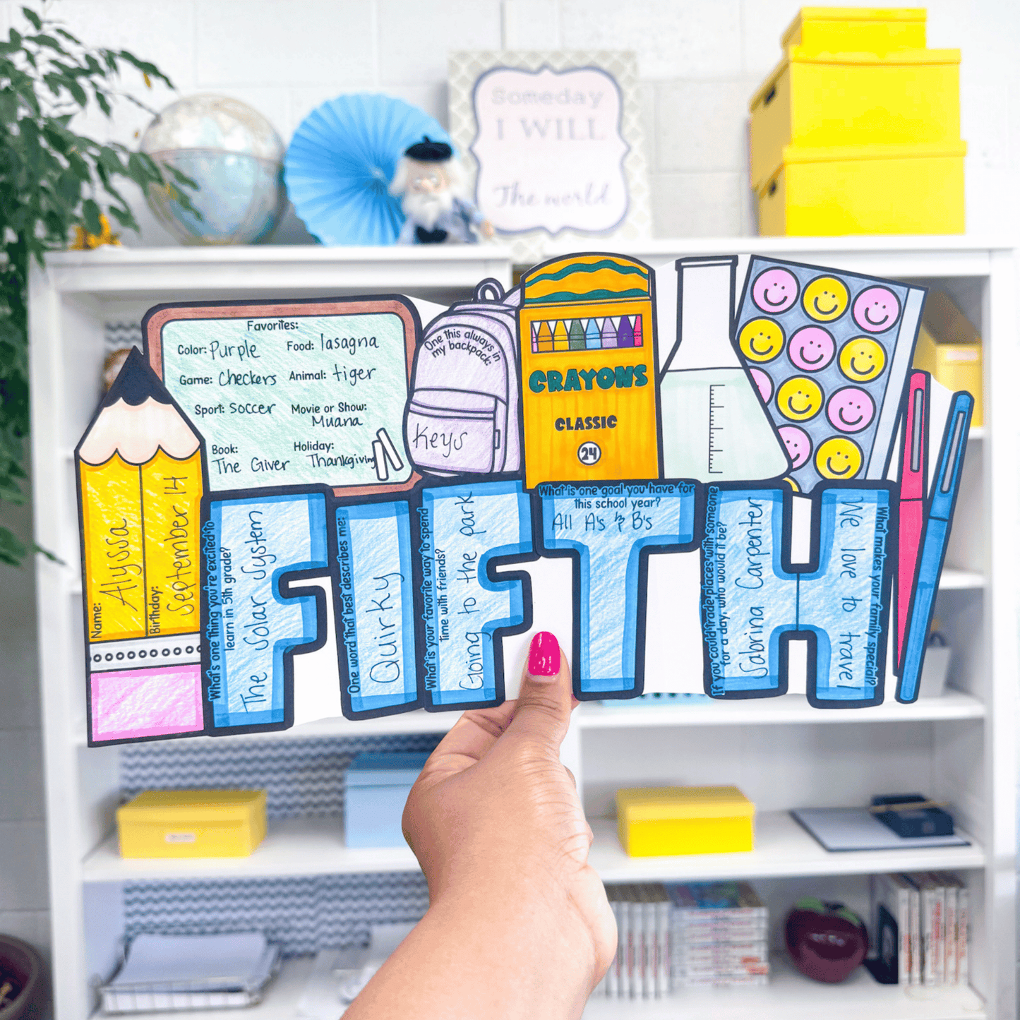 All About Me Craft 5th Grade
