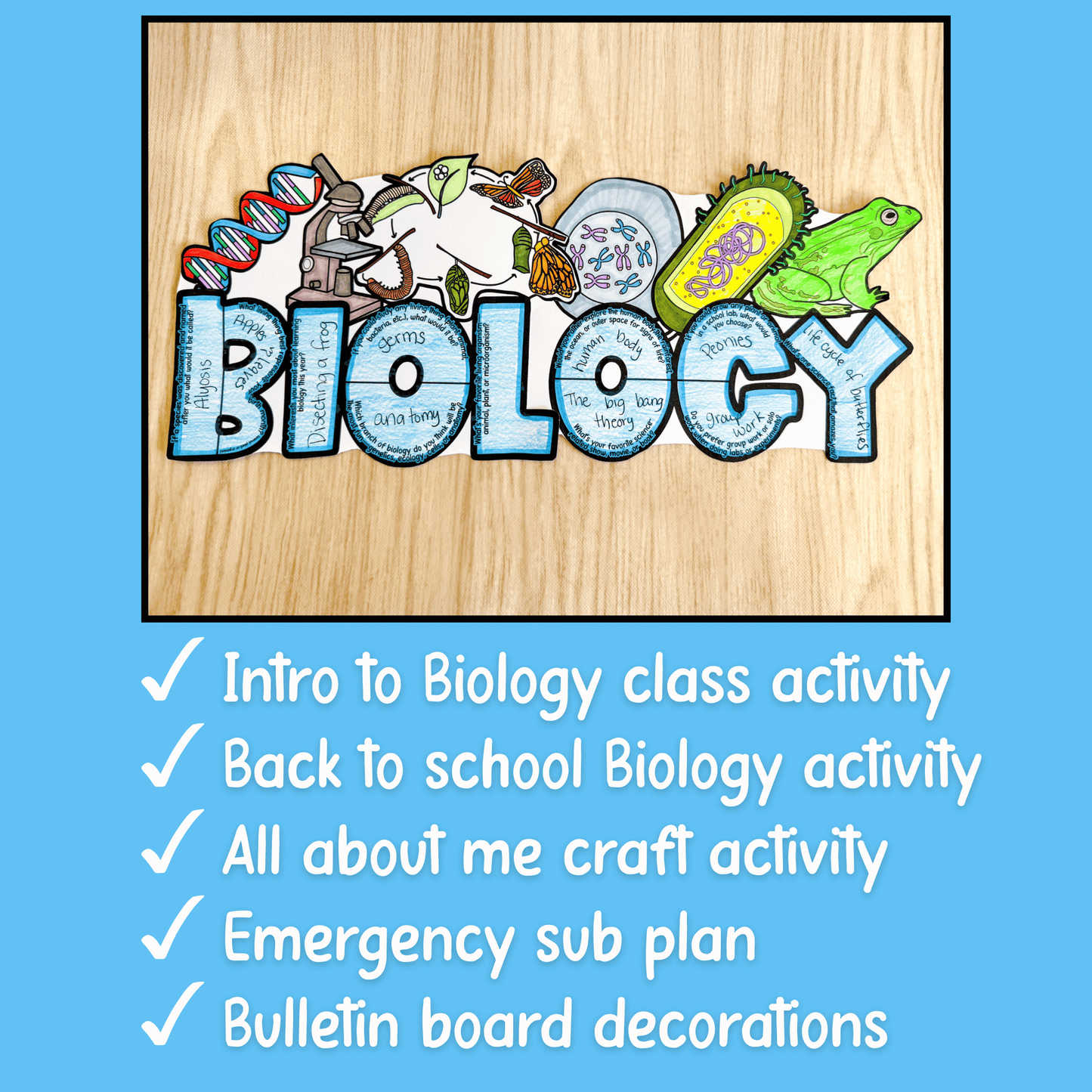 Biology All About Me Craft