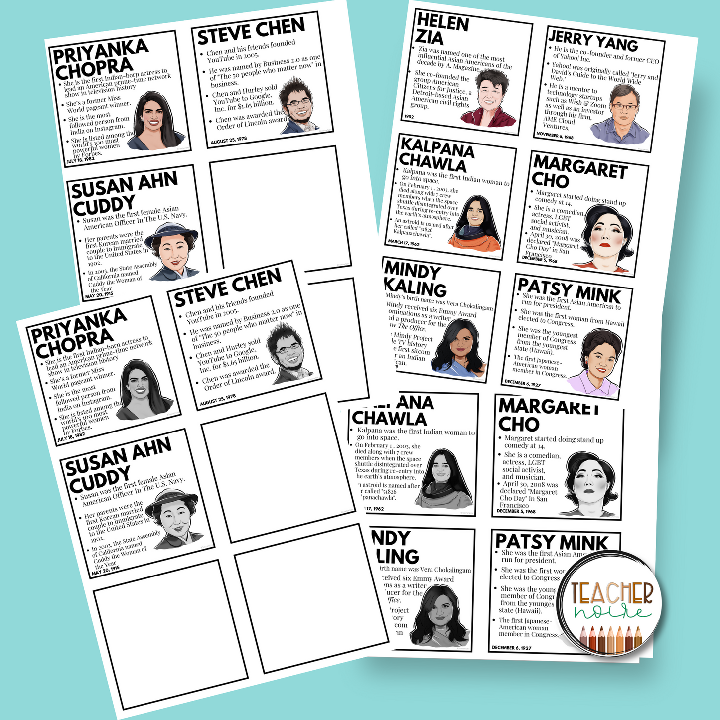 Asian and Pacific Islander Calendar Cards