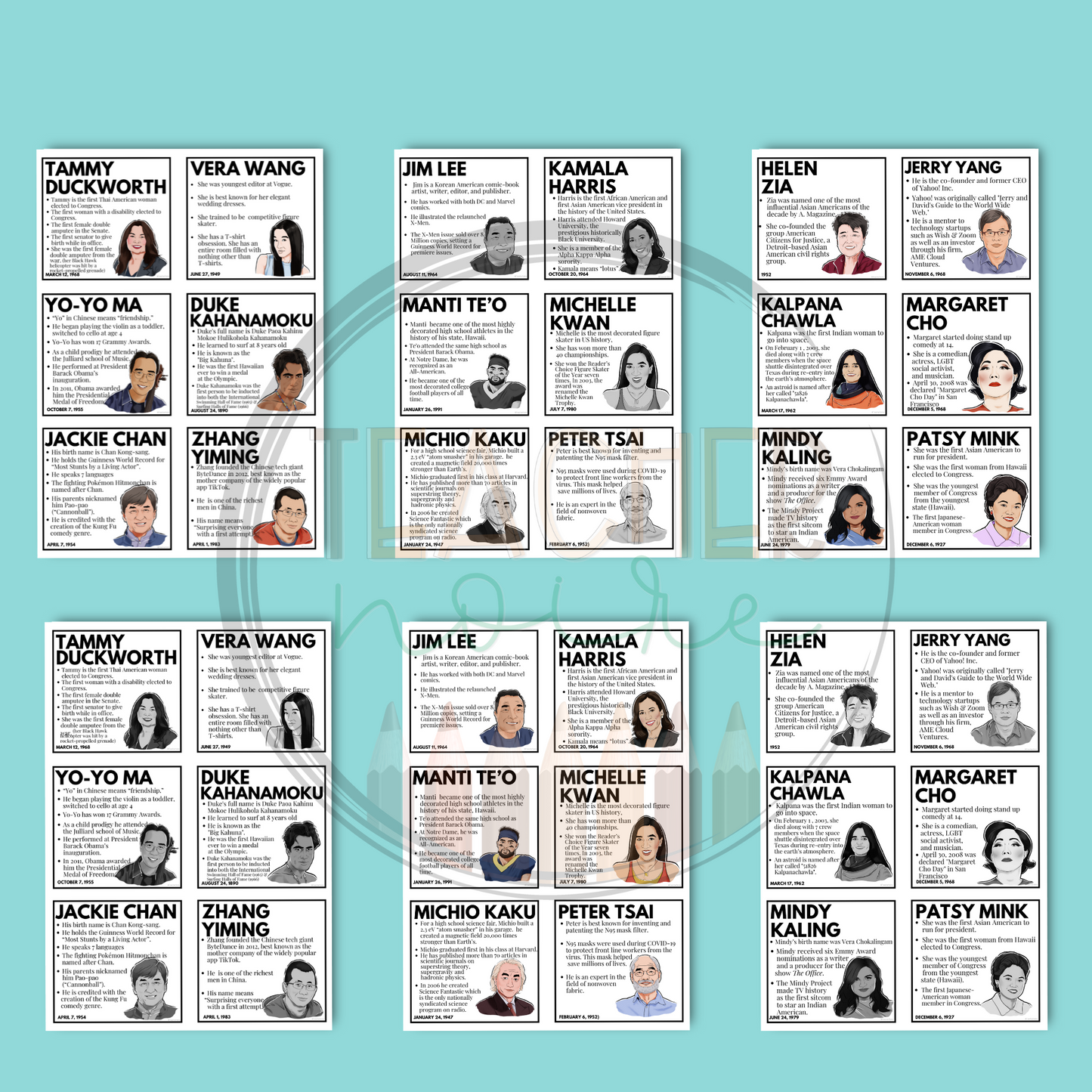 Asian and Pacific Islander Calendar Cards