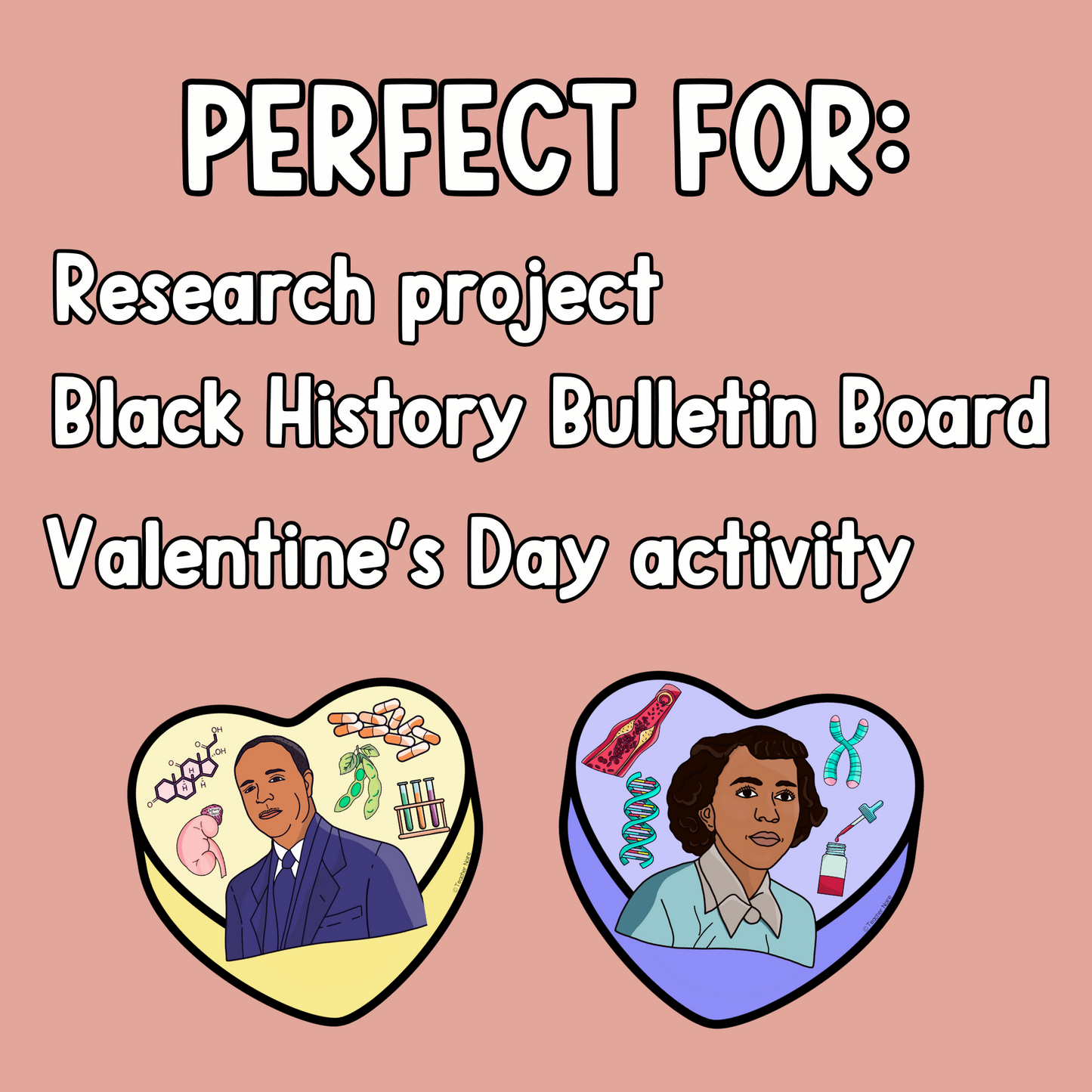 Black History Valentine's Day Coloring Pages