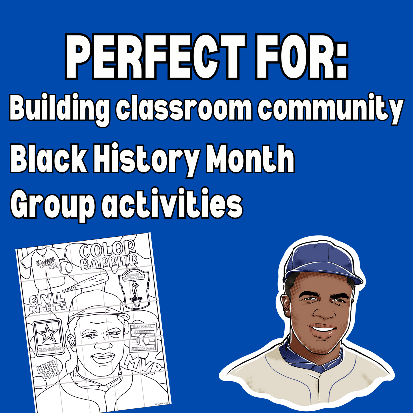 Jackie Robinson Collaborative Poster- Black History Month