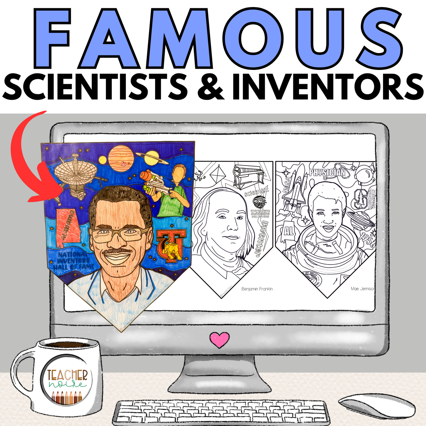 Famous Scientists in History Posters