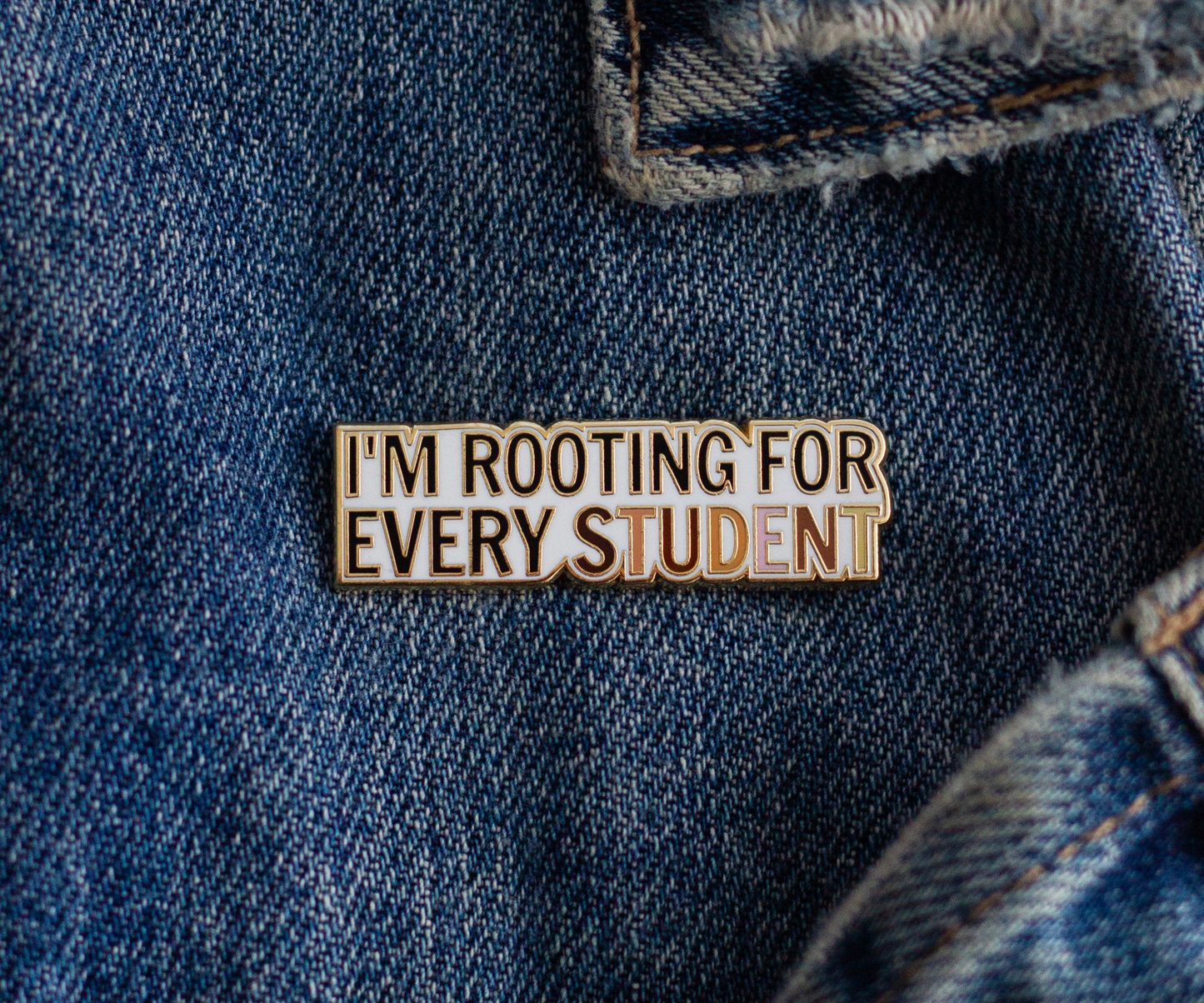 Teacher Enamel Pin-I'm Rooting for Every Student Enamel Pin