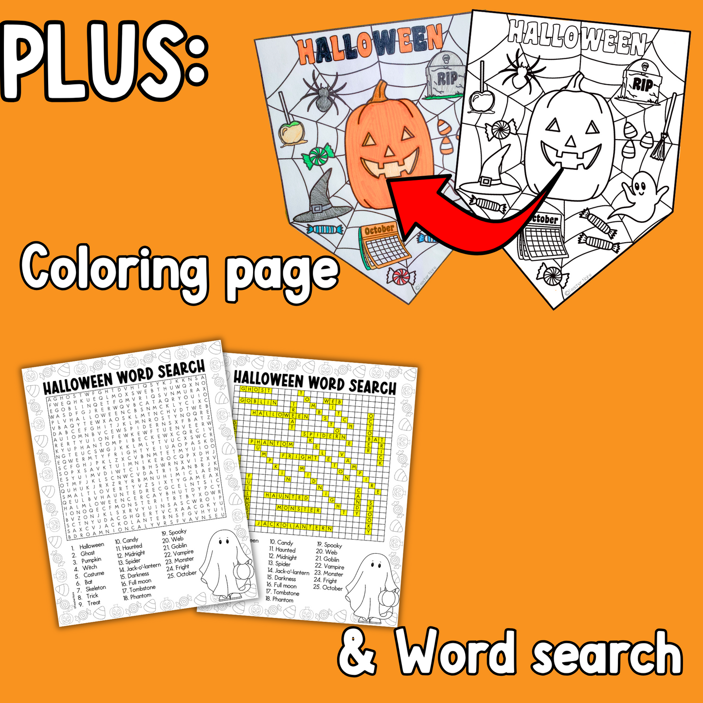 Halloween Reading Comprehension Passages and Questions Activity