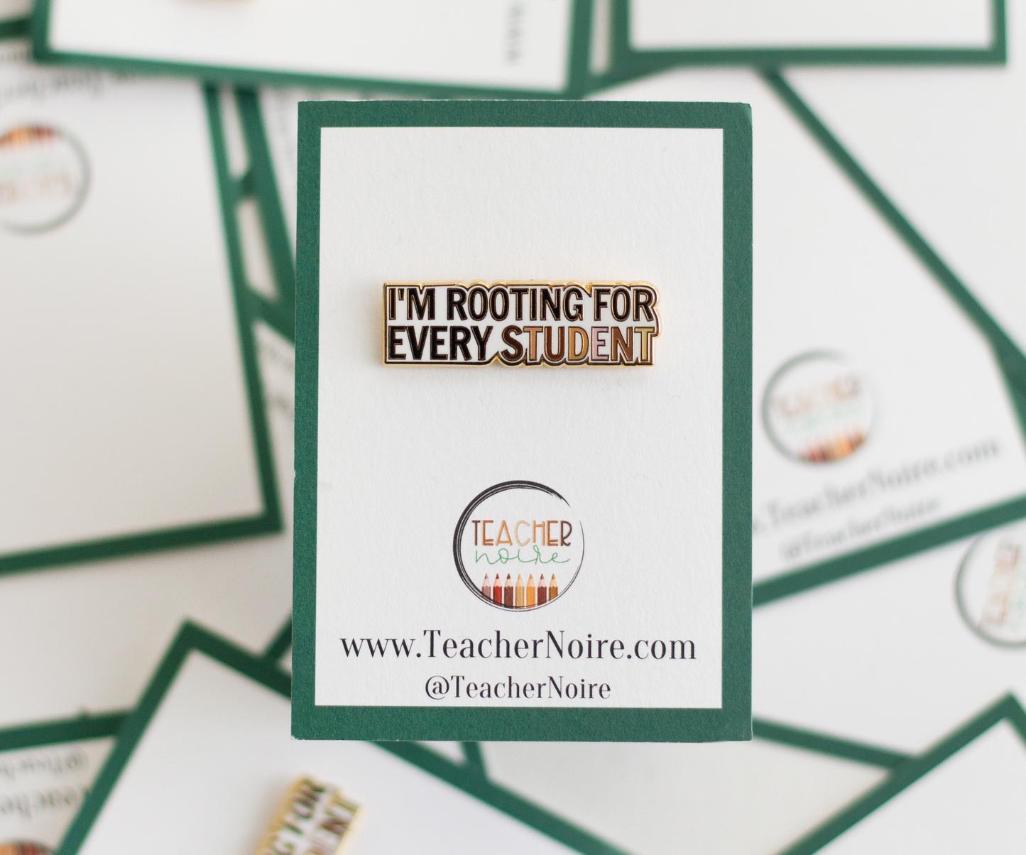 Teacher Enamel Pin-I'm Rooting for Every Student Enamel Pin