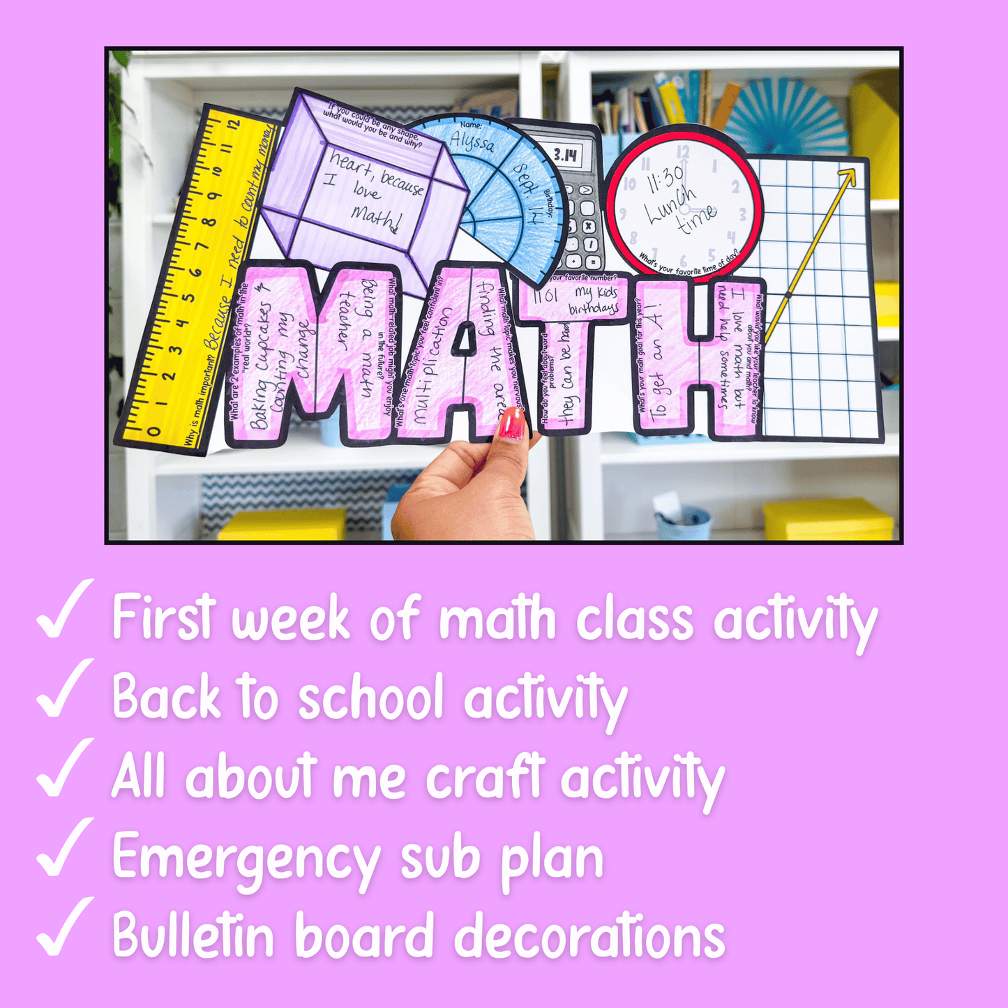Math All About Me Craft