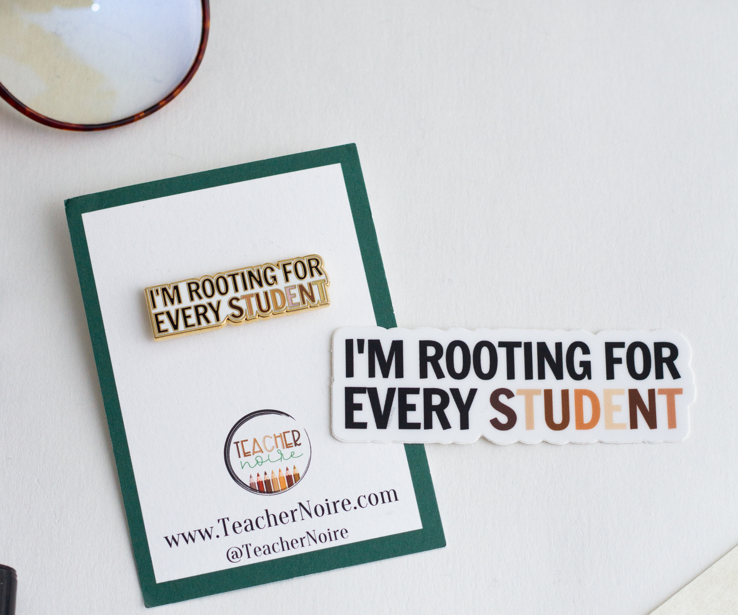 Teacher Enamel Pin-I'm Rooting for Every Student Enamel Pin