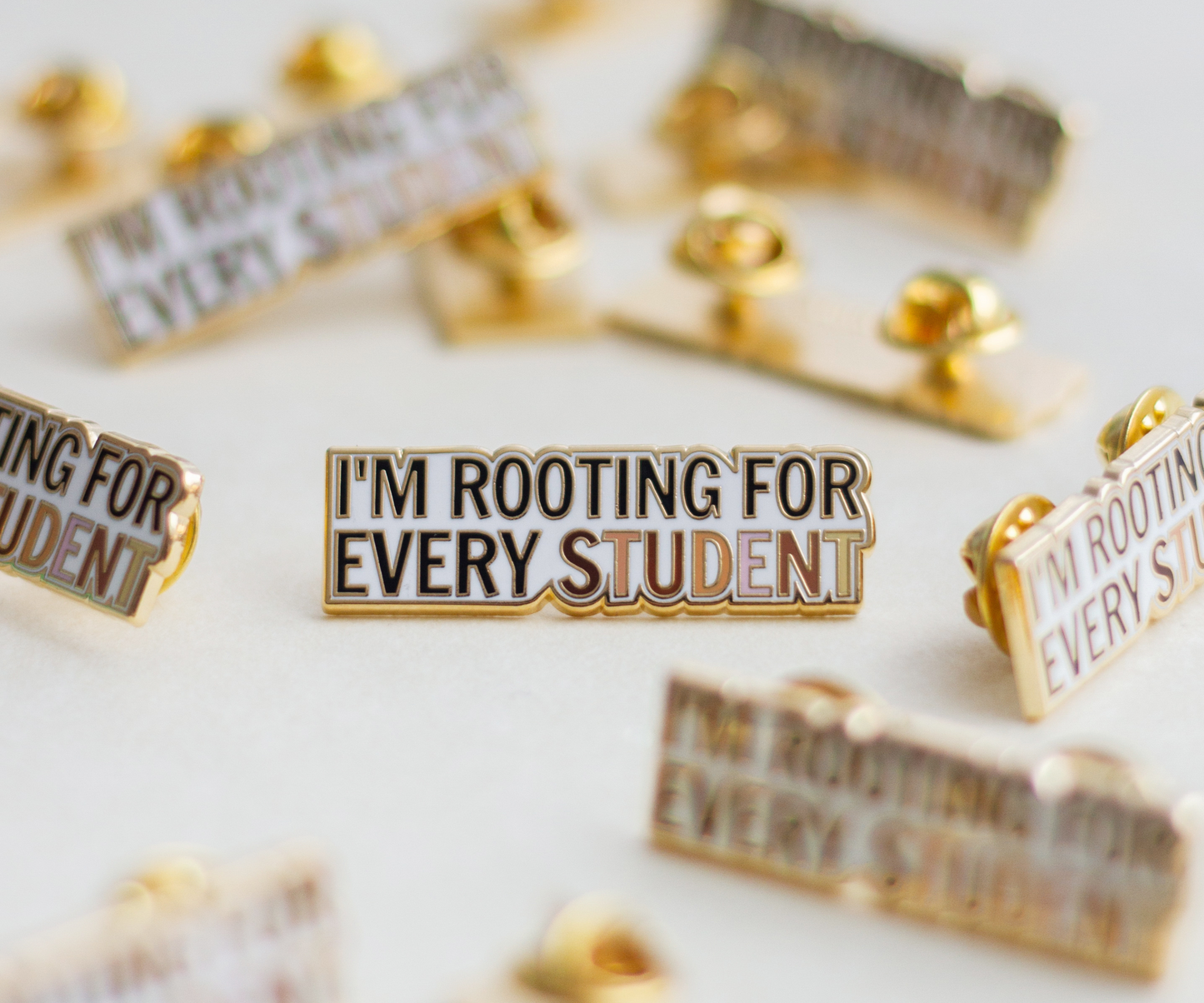 Teacher Enamel Pin-I'm Rooting for Every Student Enamel Pin