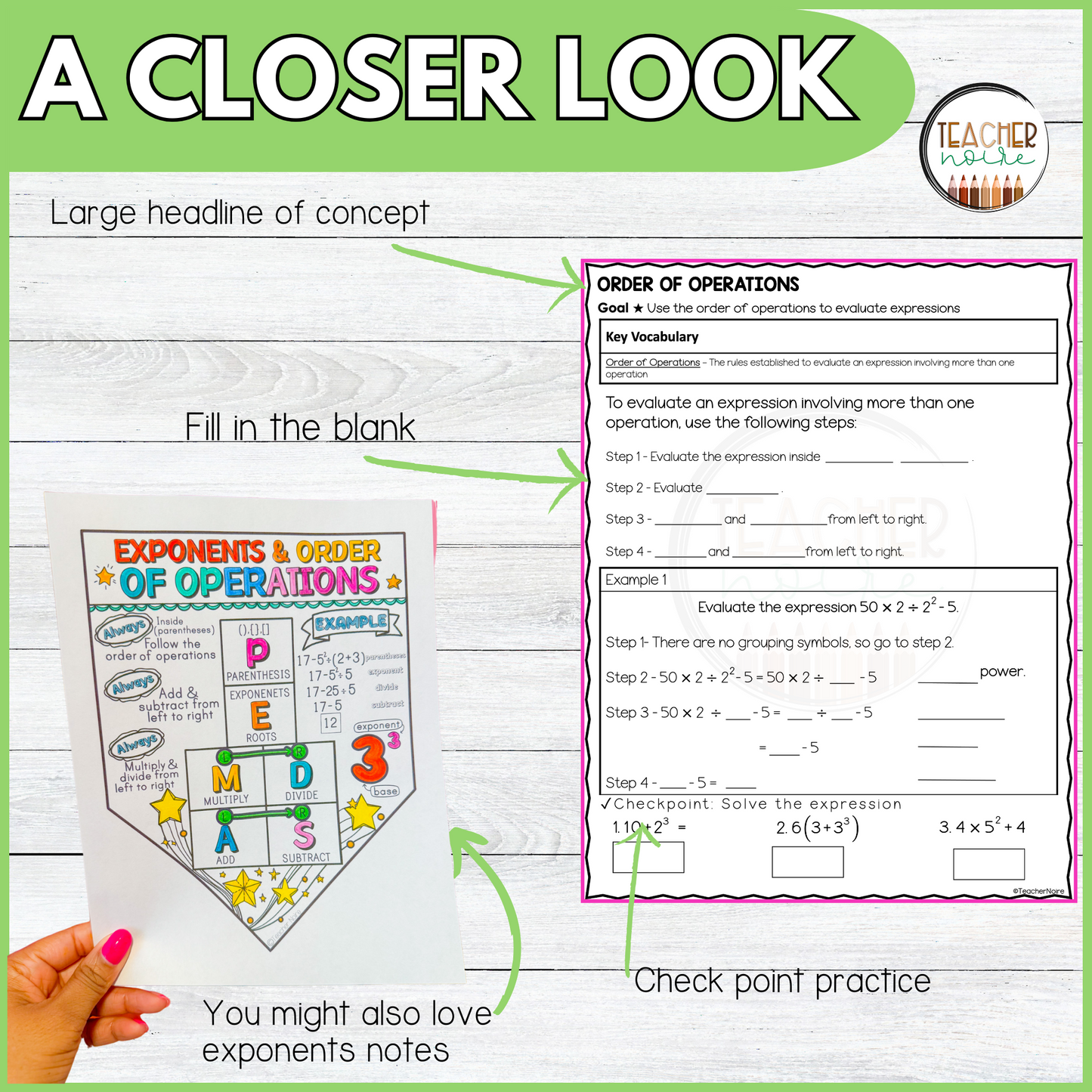 Order of Operations Guided Notes