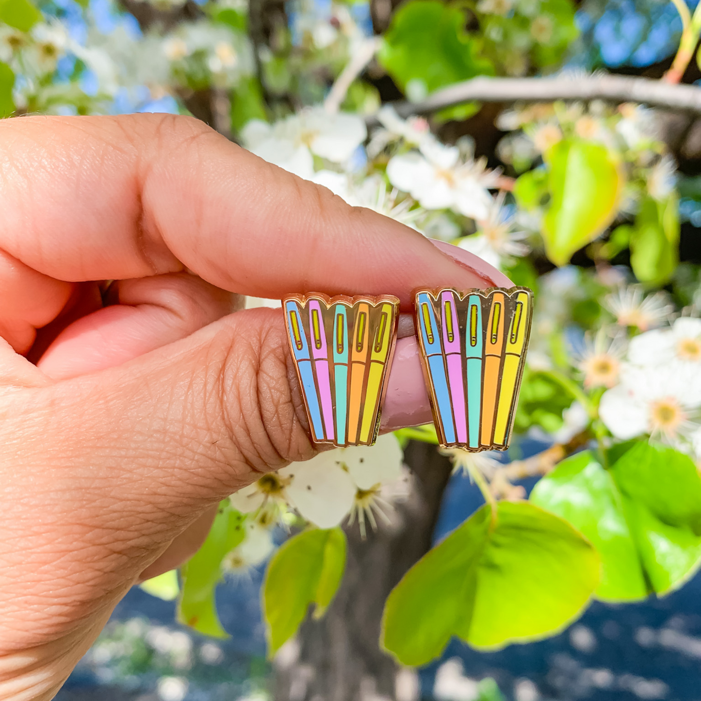 Flair Pen Earrings- Pastel