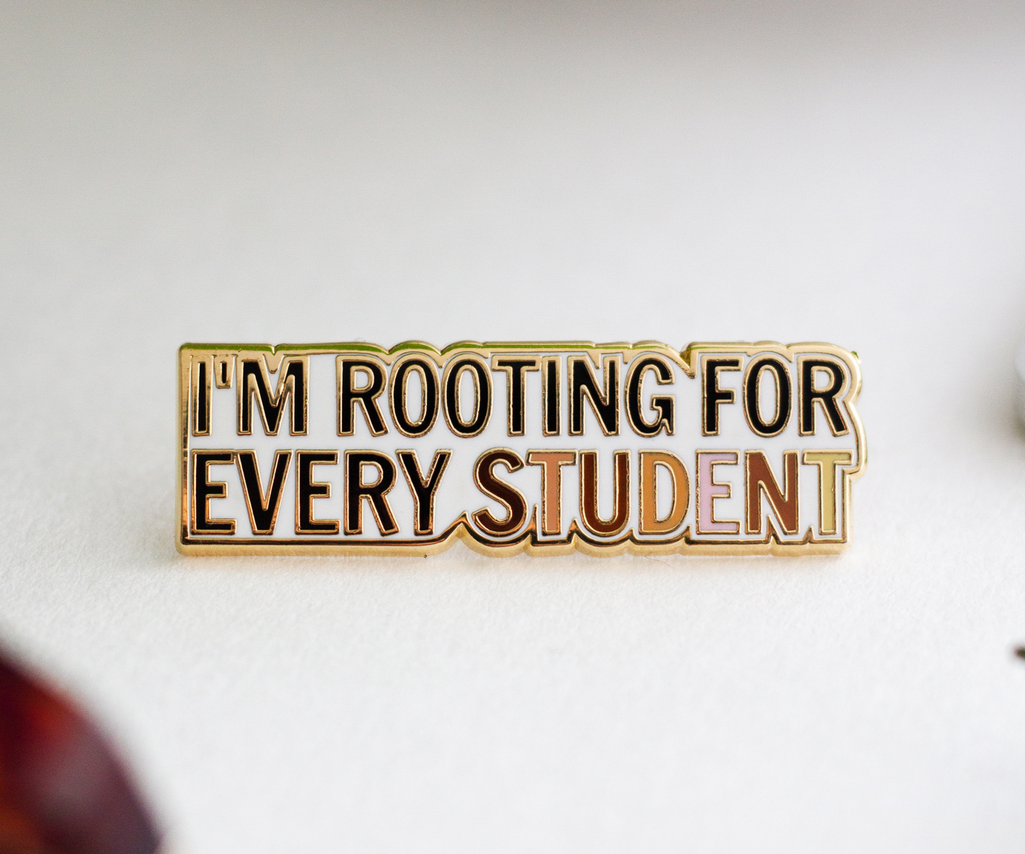 Teacher Enamel Pin-I'm Rooting for Every Student Enamel Pin