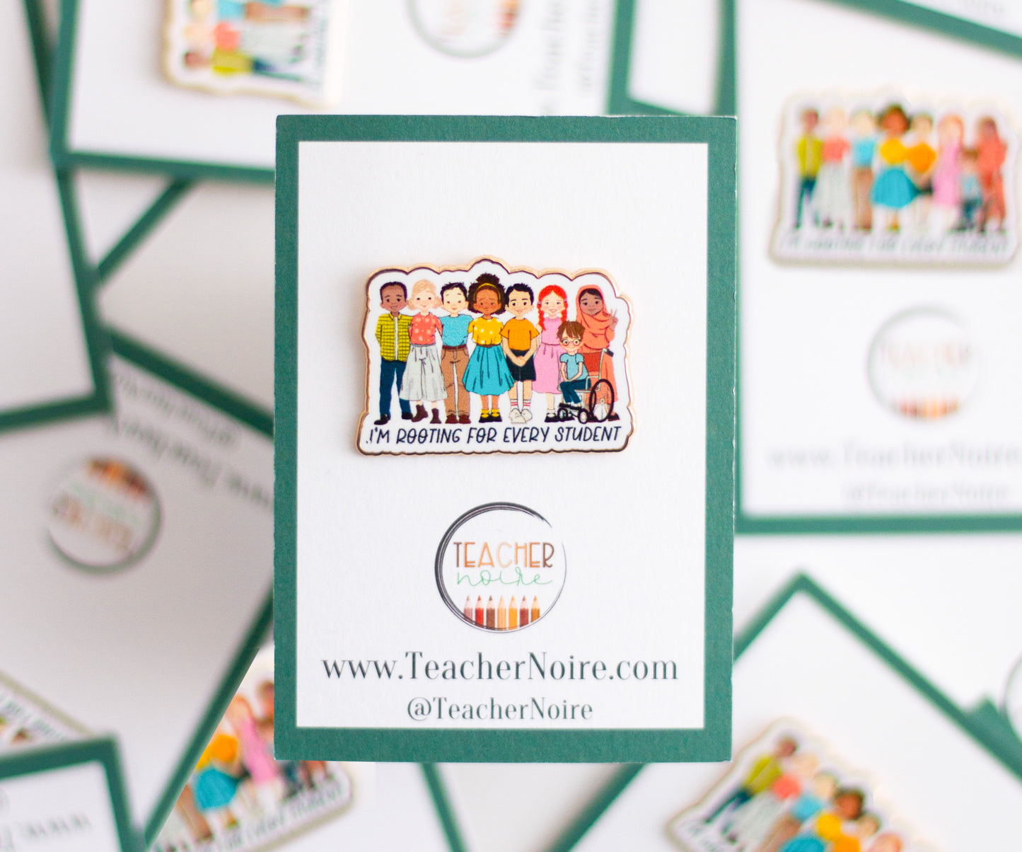 Teacher Enamel Pin-I'm Rooting for Every Student 2.0 Teacher Enamel Pin