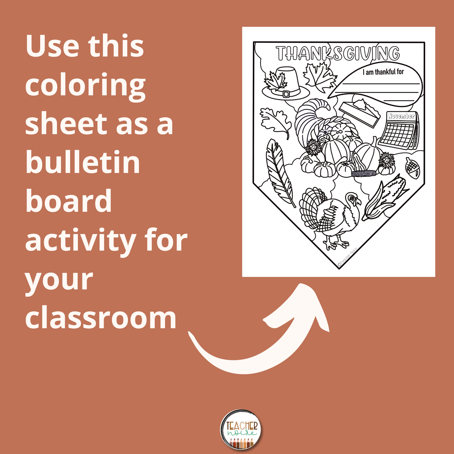 Thanksgiving Coloring Sheet Page