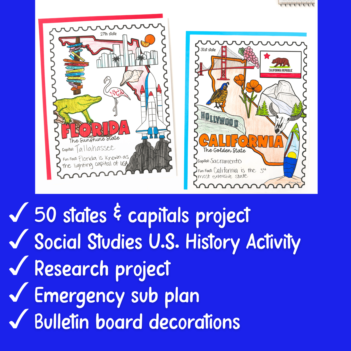 50 States and Capitals Coloring Pages