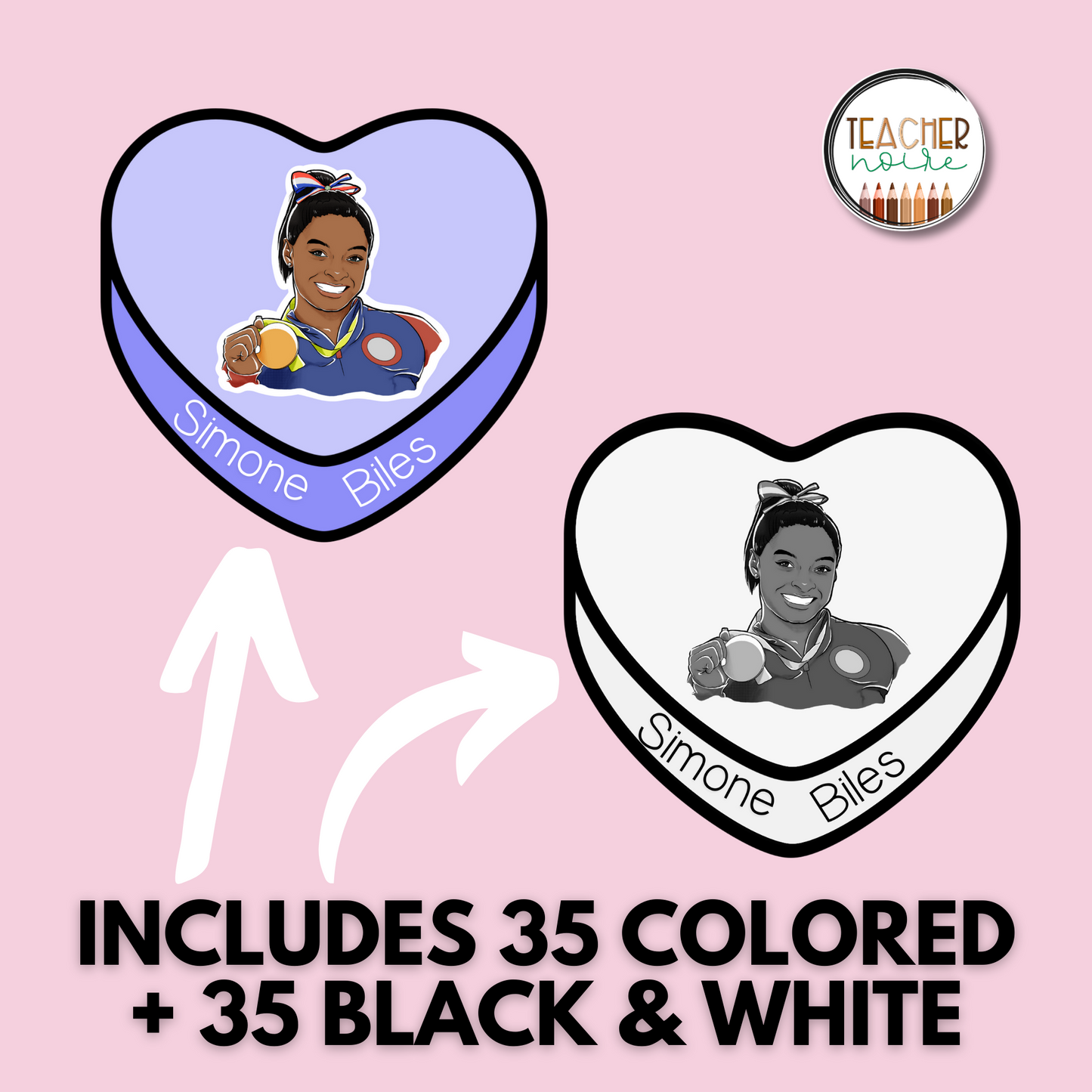 Black History Valentine's Day Bulletin Board Hearts