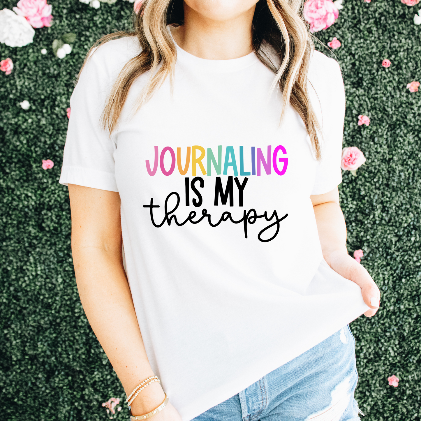 Journaling is my Therapy Bright Tshirt