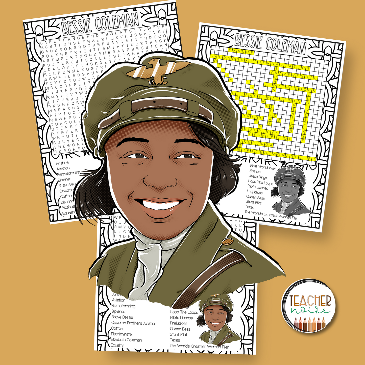Bessie Coleman Word Search