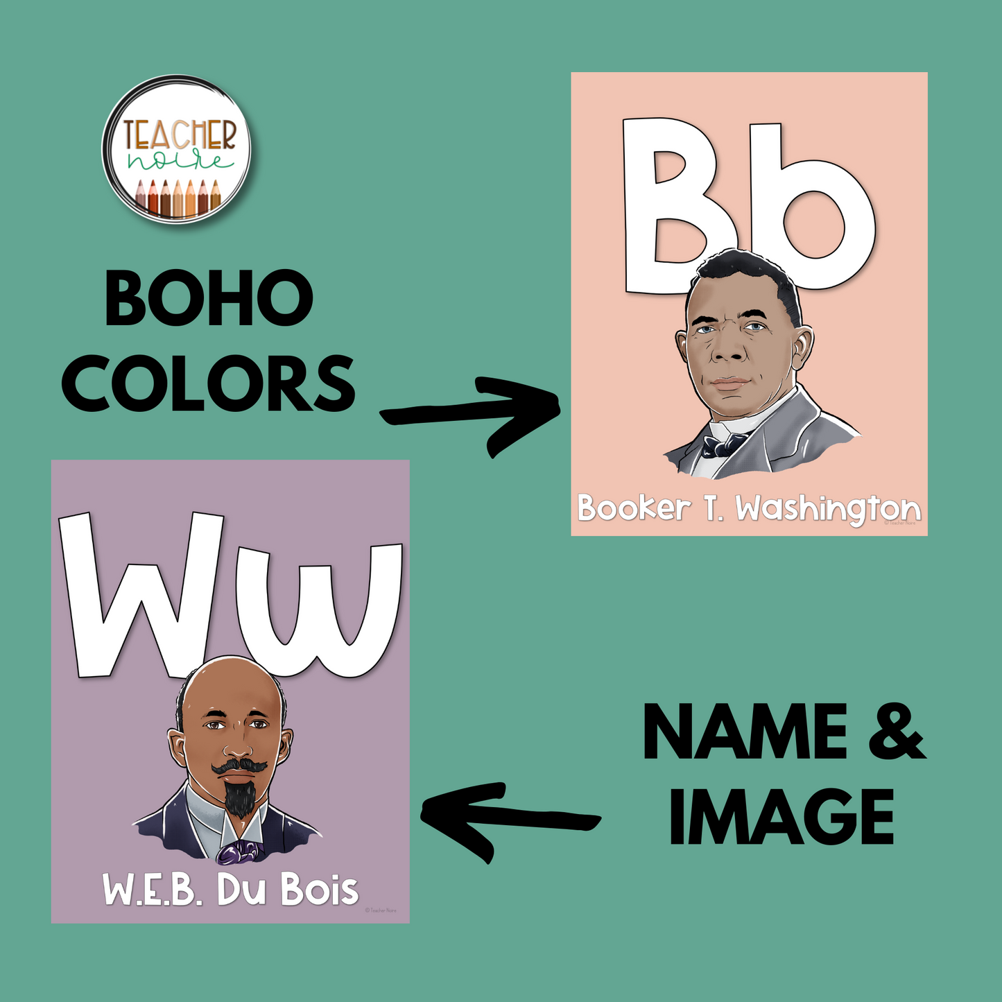 Boho Black History Month Alphabet Poster
