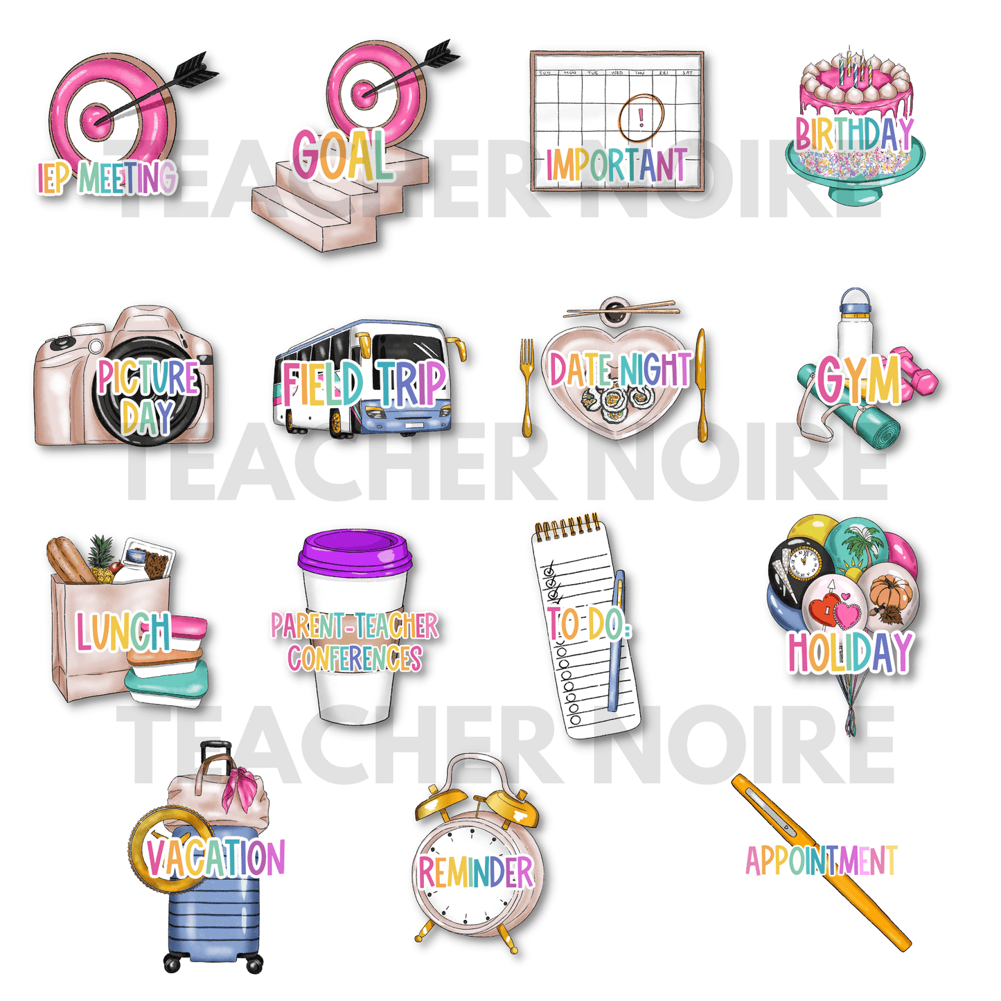 Teacher Life Digital Planner Stickers