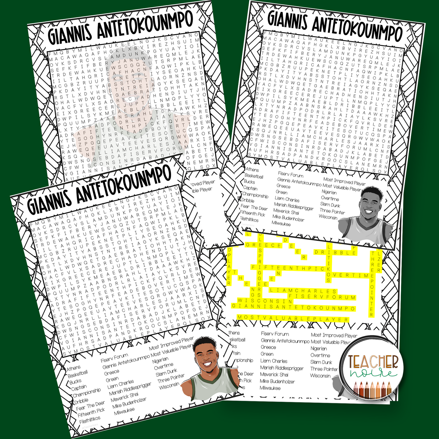 Giannis Antetokounmpo Word Search