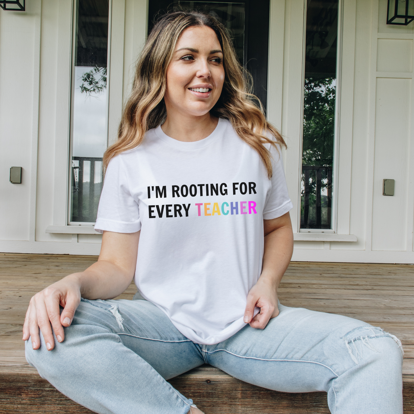 I'm Rooting for Every Teacher Tee | Rainbow Bright Best Teacher Shirt