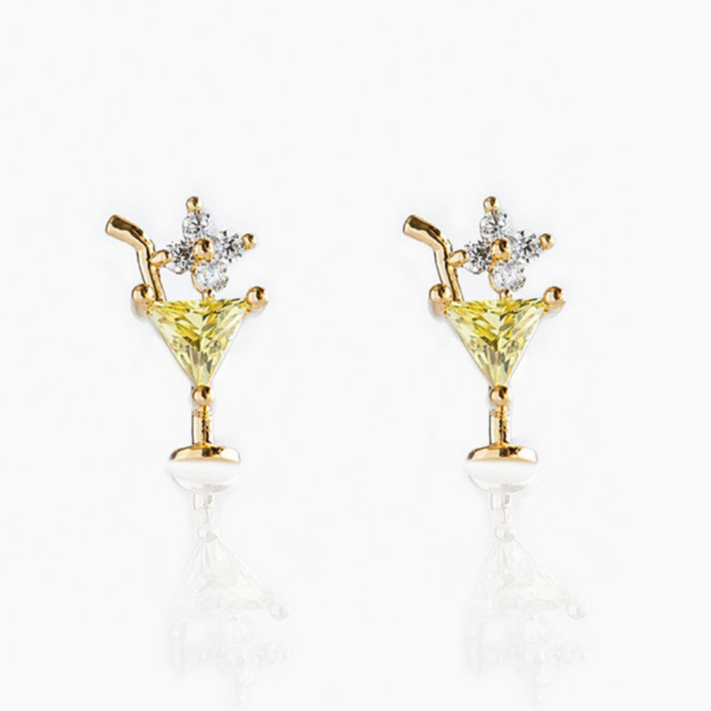 Teachertini Stud Earrings, I Teach therefore I Drink