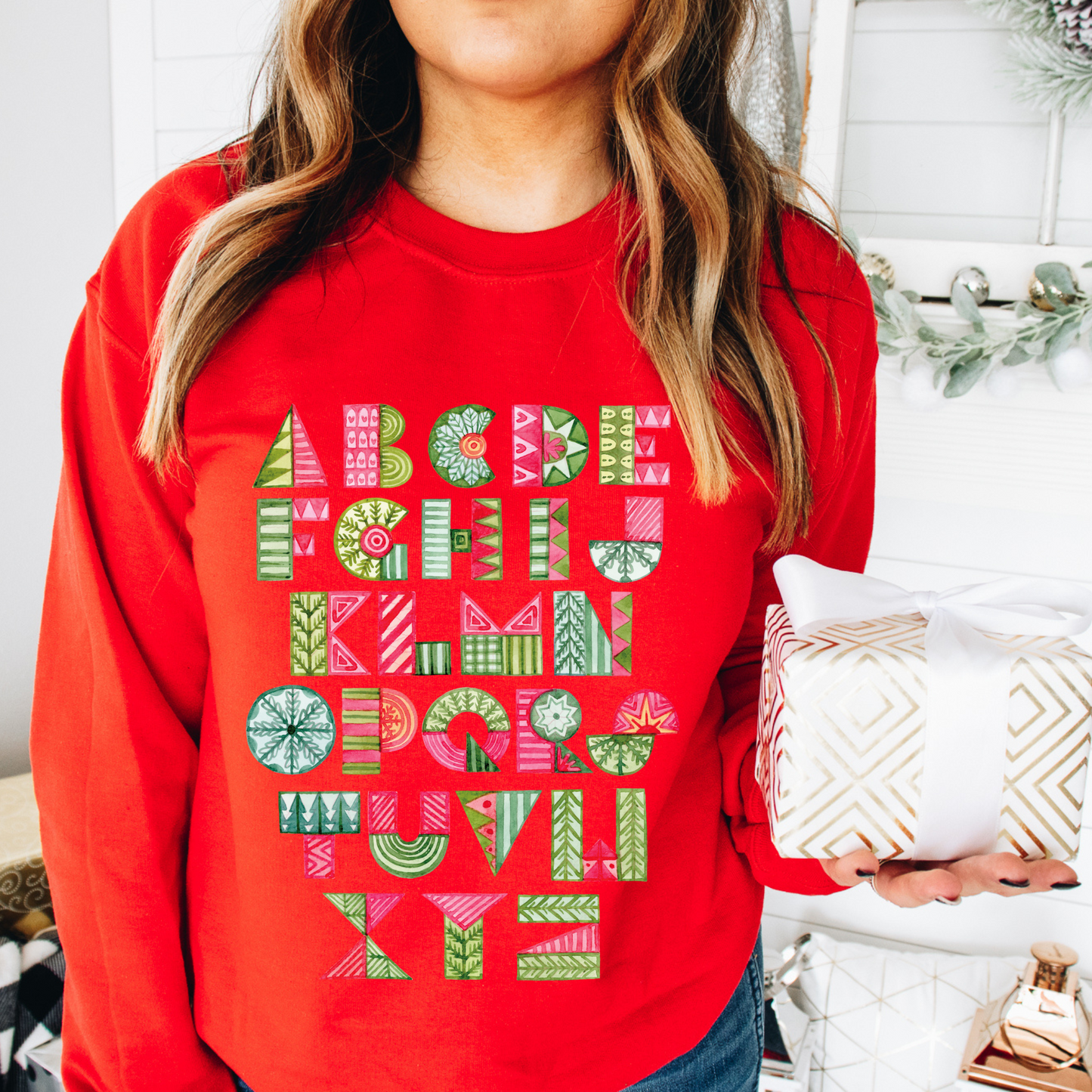 Christmas ABC Teacher Sweater
