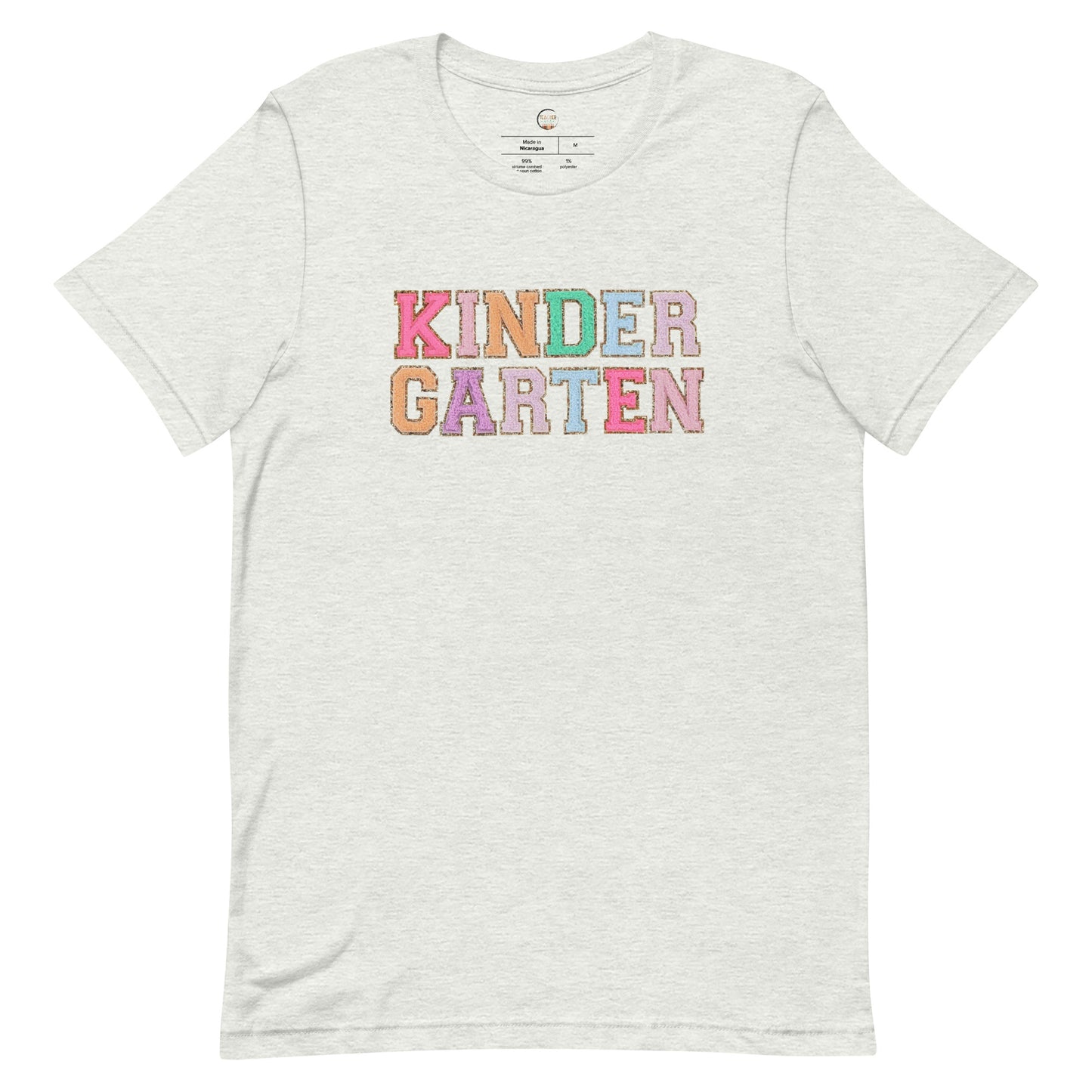 Kindergarten Teacher Tshirt, Kindergarten Teacher Shirts, Back to School tshirt (faux patch letters)