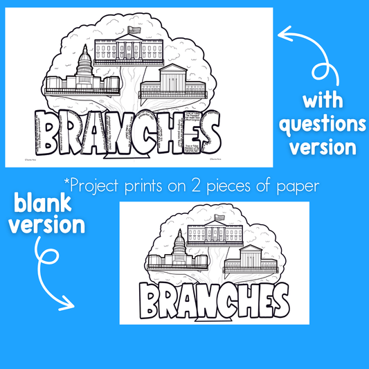 3 Branches of Government Tree Craft