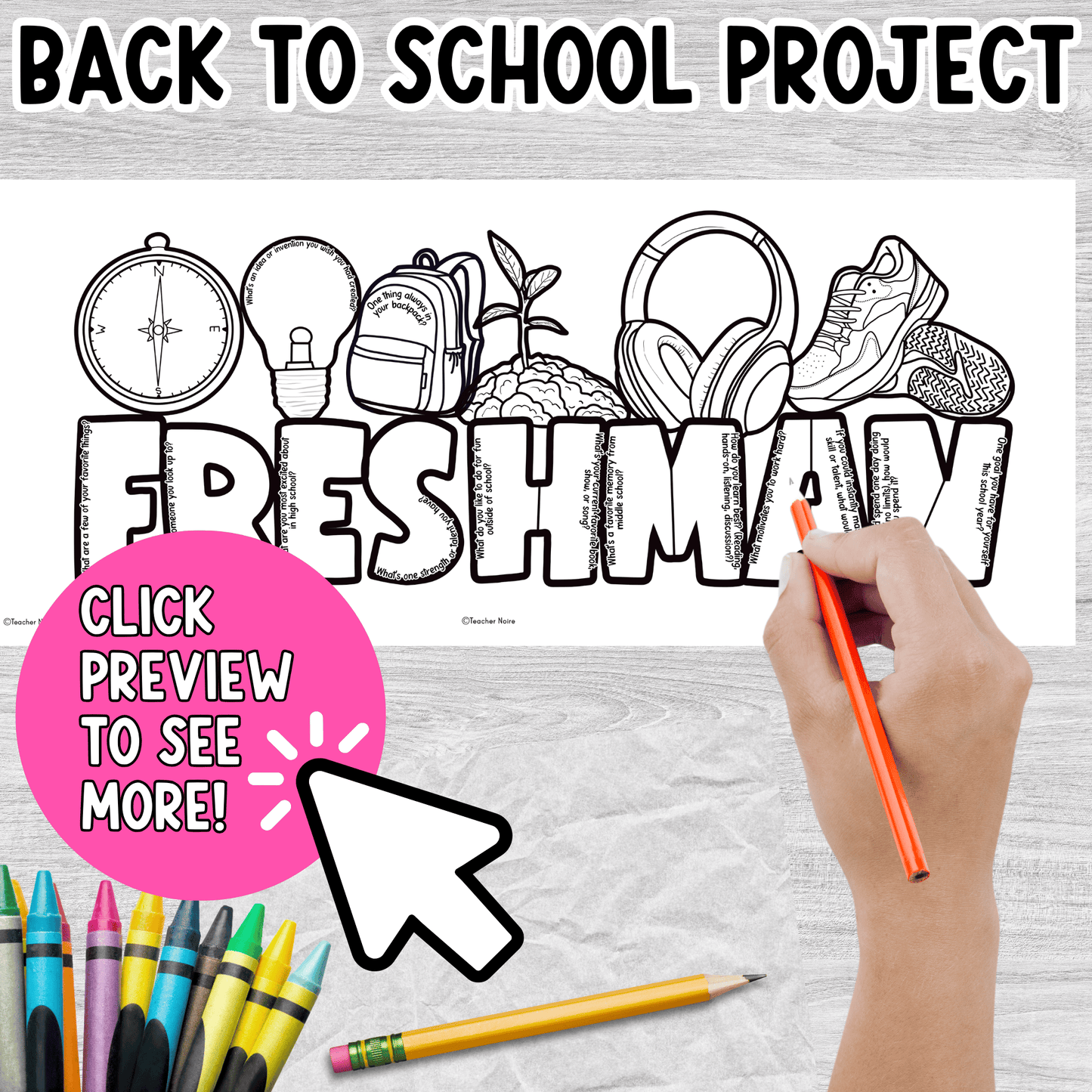 Freshman All About Me Craft