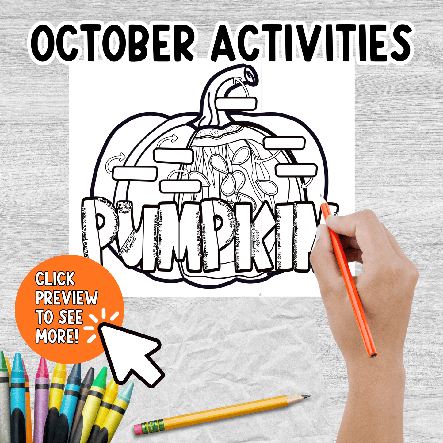 Parts of a Pumpkin Craft