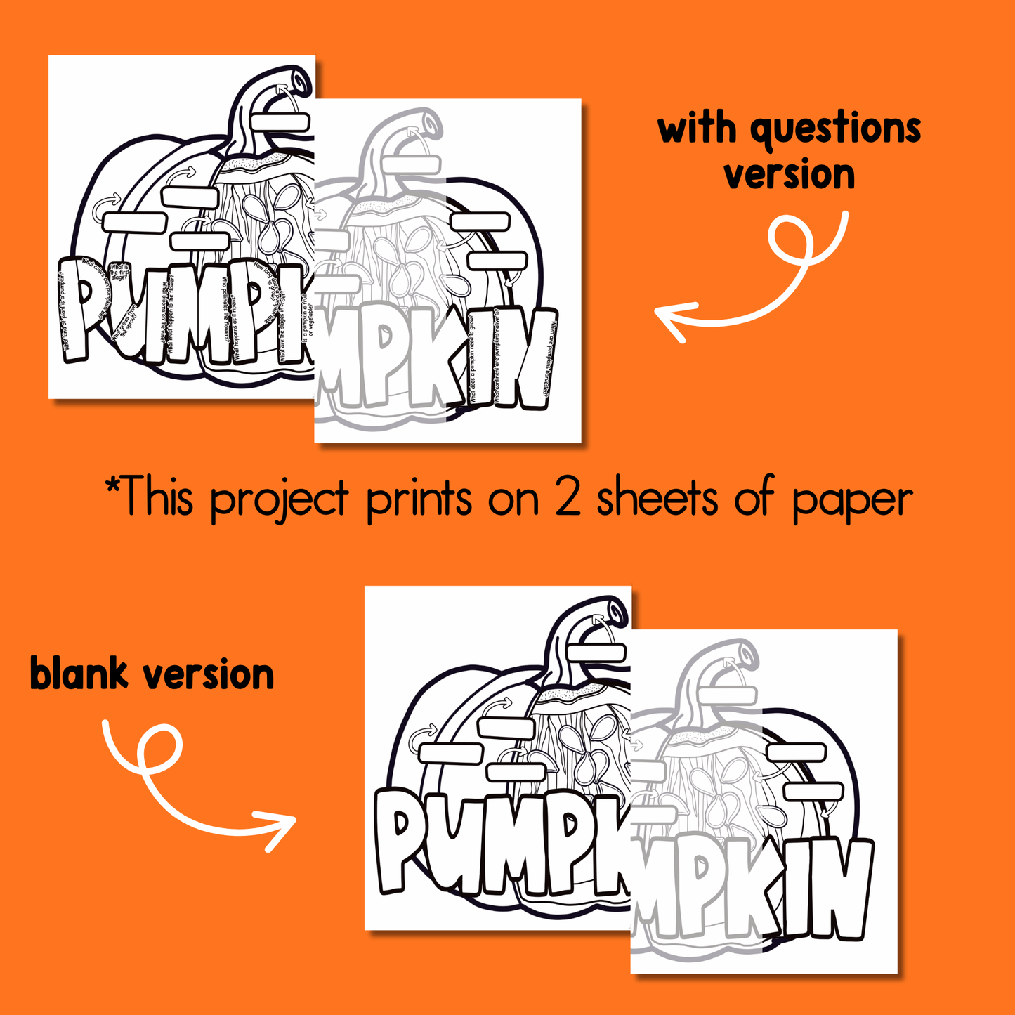 Parts of a Pumpkin Craft