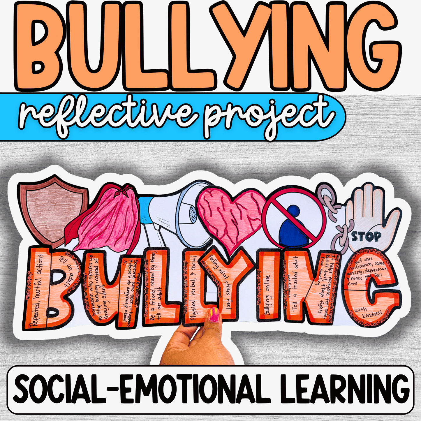 Anti Bullying Awareness WRDZ Craft