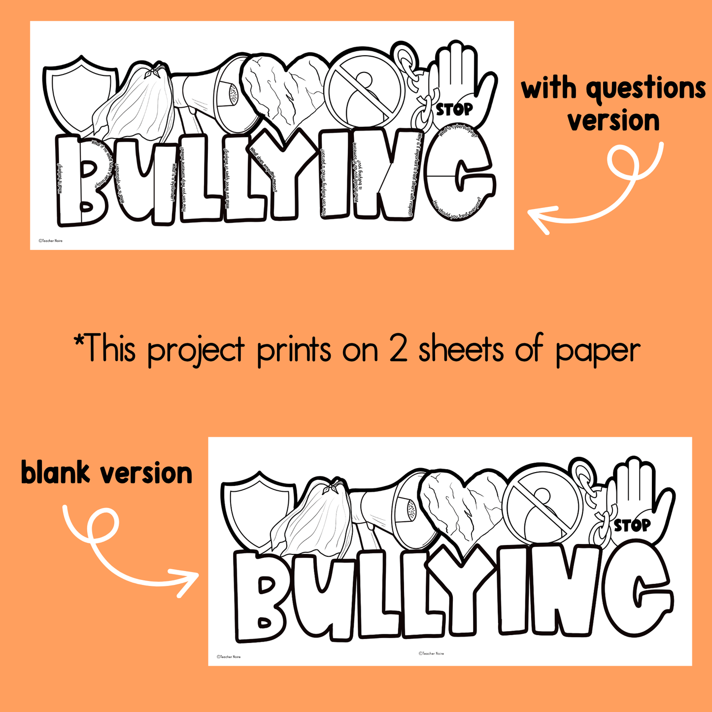 Anti Bullying Awareness WRDZ Craft