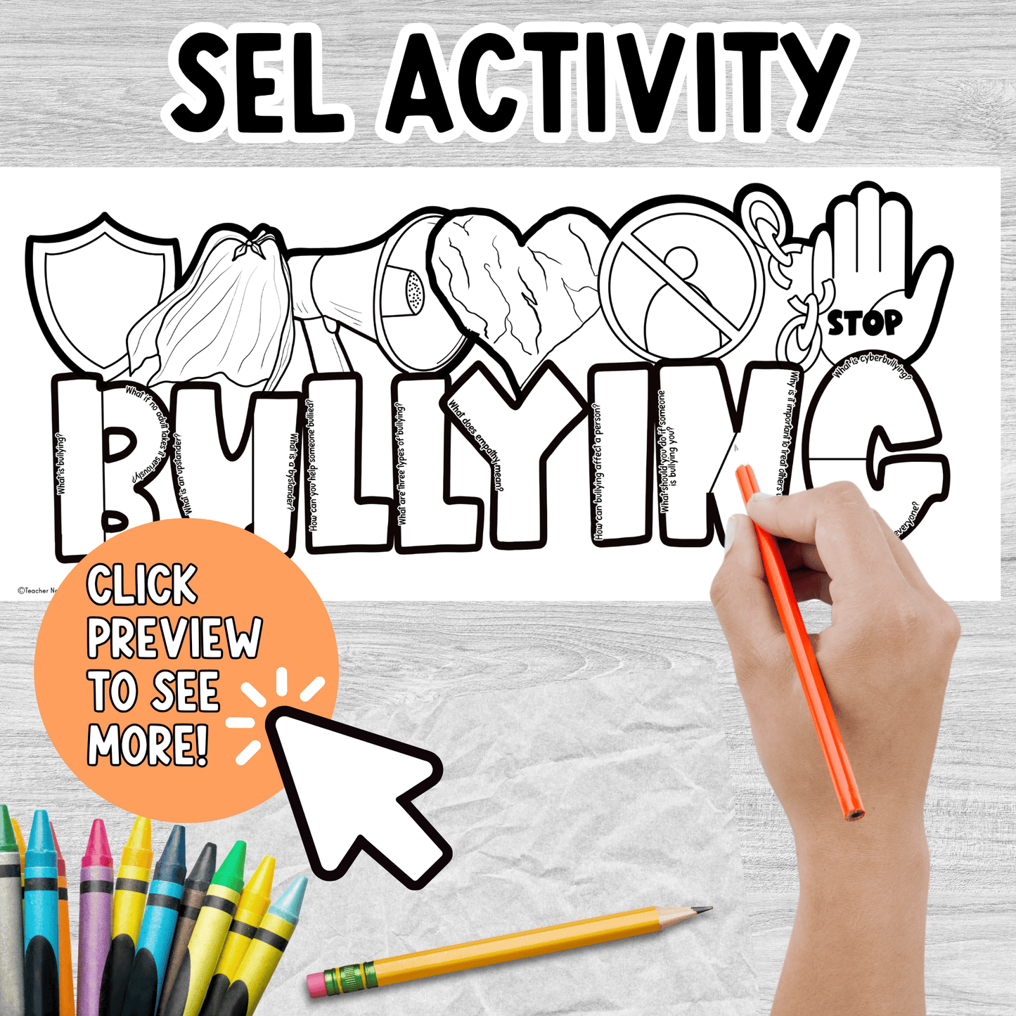 Anti Bullying Awareness WRDZ Craft