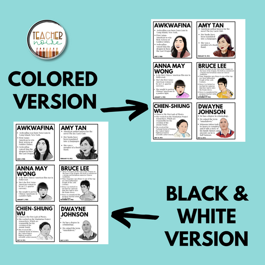 Asian and Pacific Islander Calendar Cards