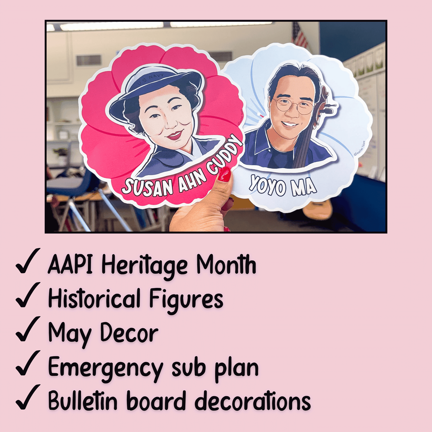 AAPI Asian American Pacific Islander Heritage Month Bulletin Board
