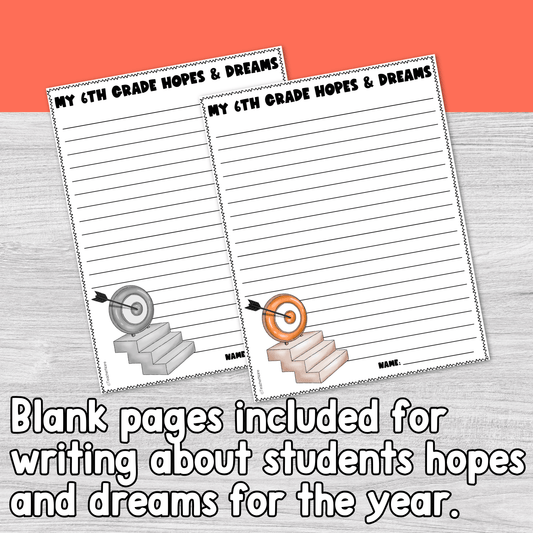 All About Me 6th Grade