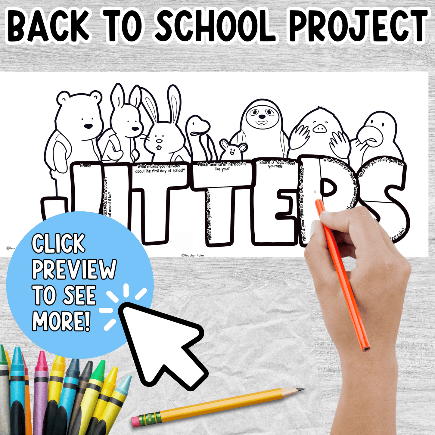 First Day Critter Jitters Craft