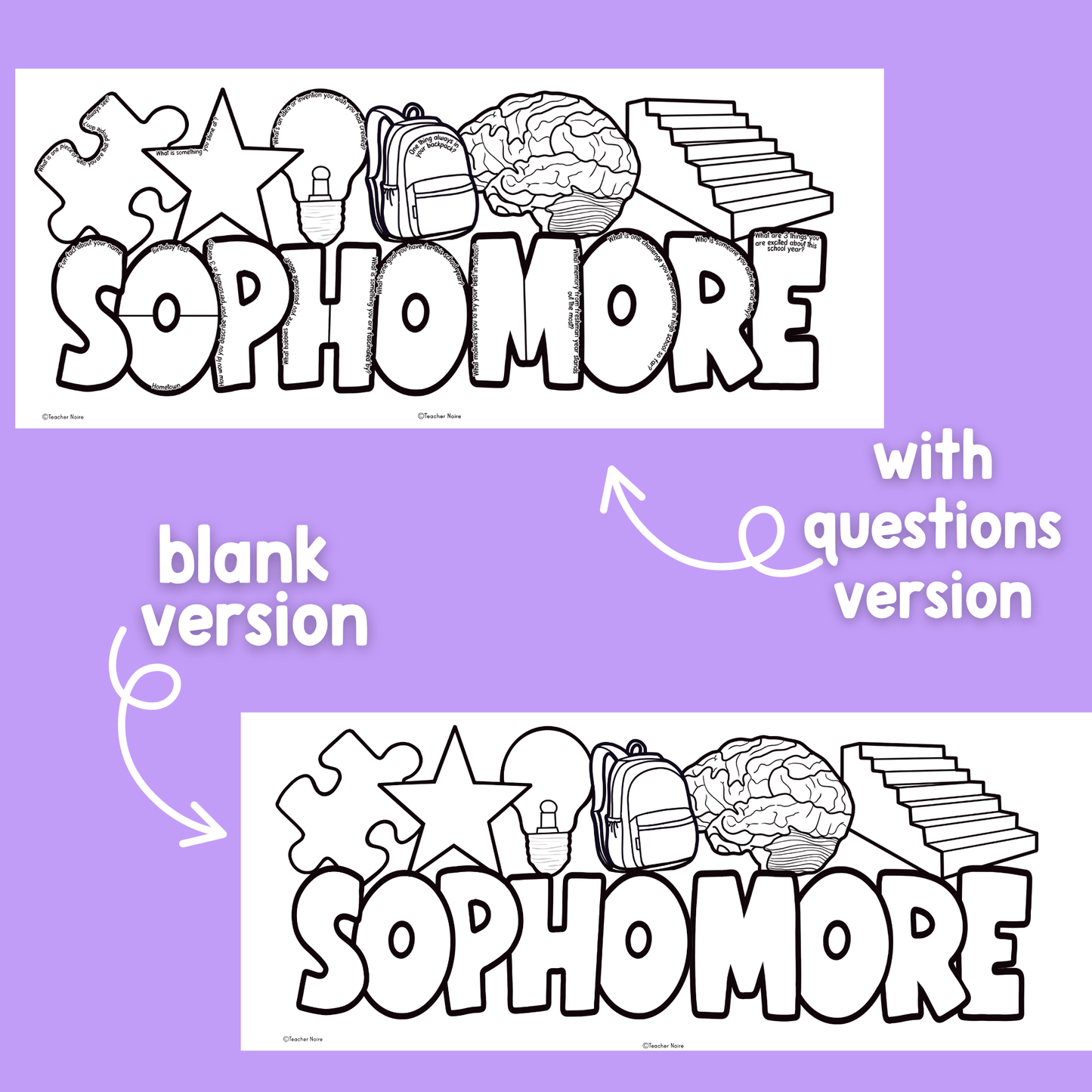 Sophomore All About Me Craft