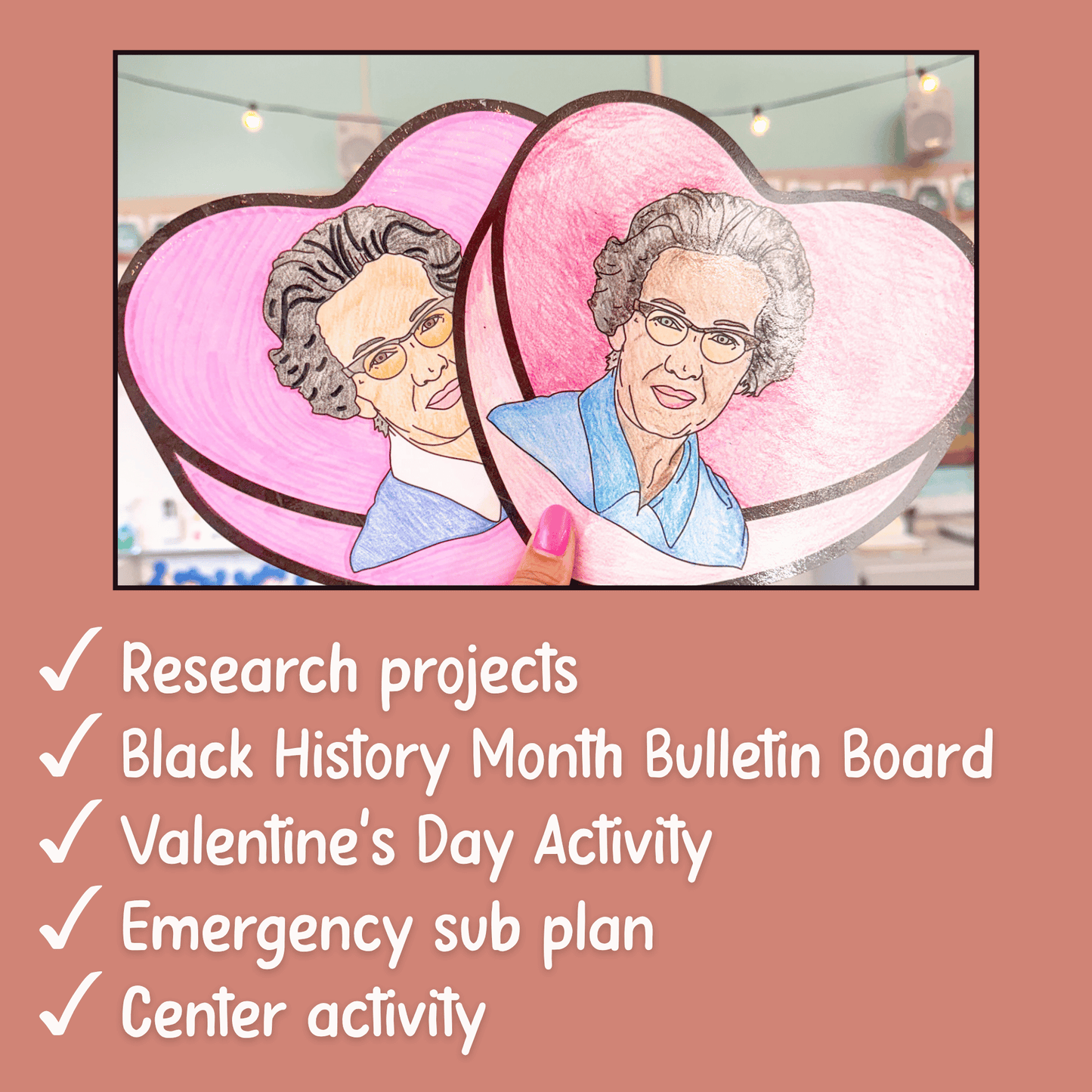 Black History Valentine's Day Coloring Pages