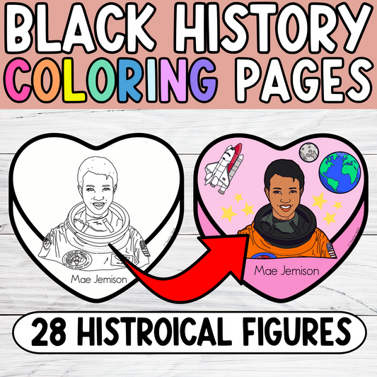 Black History Valentine's Day Coloring Pages