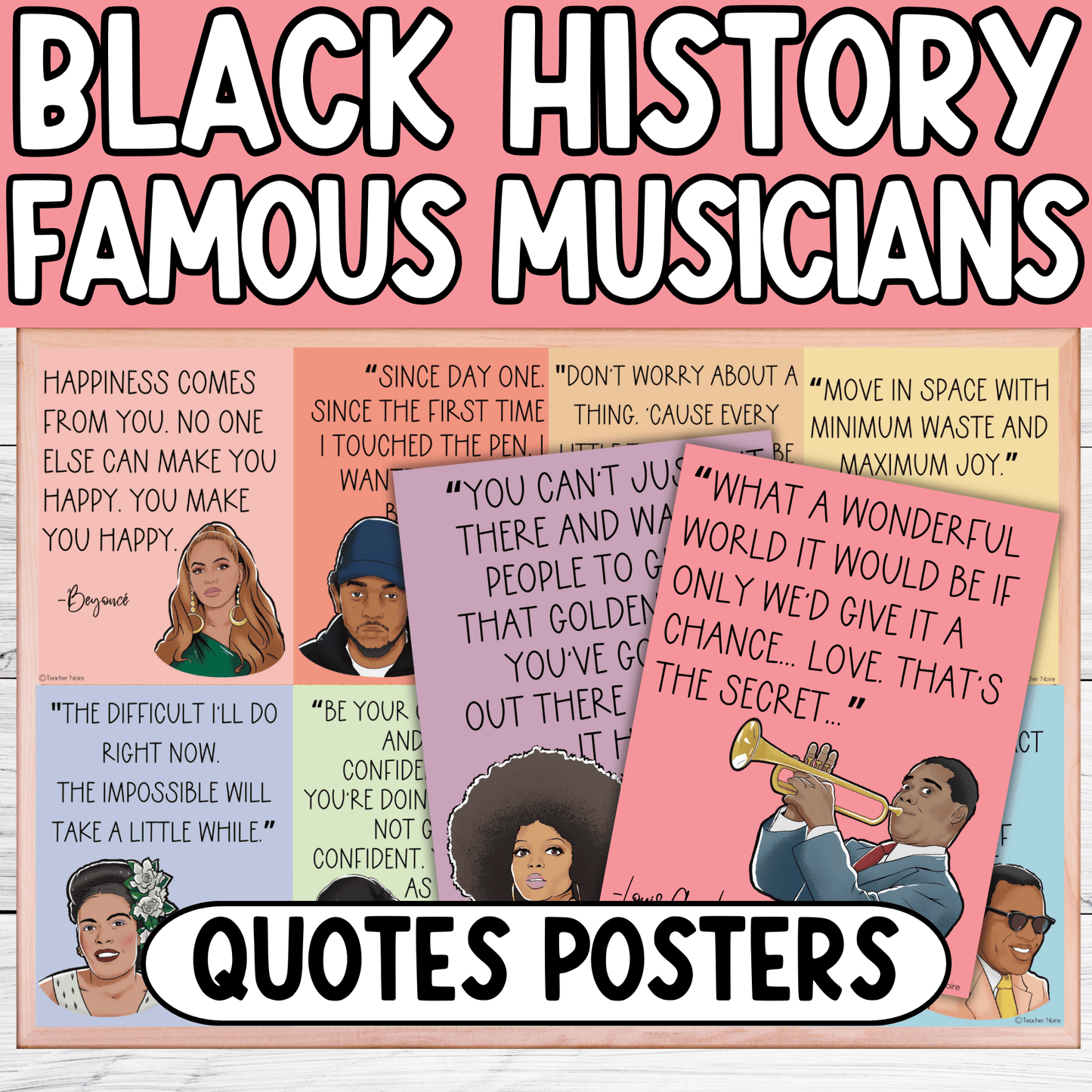 Black History Musicians Quotes Poster