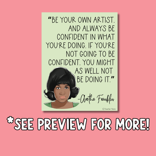 Black History Musicians Quotes Poster