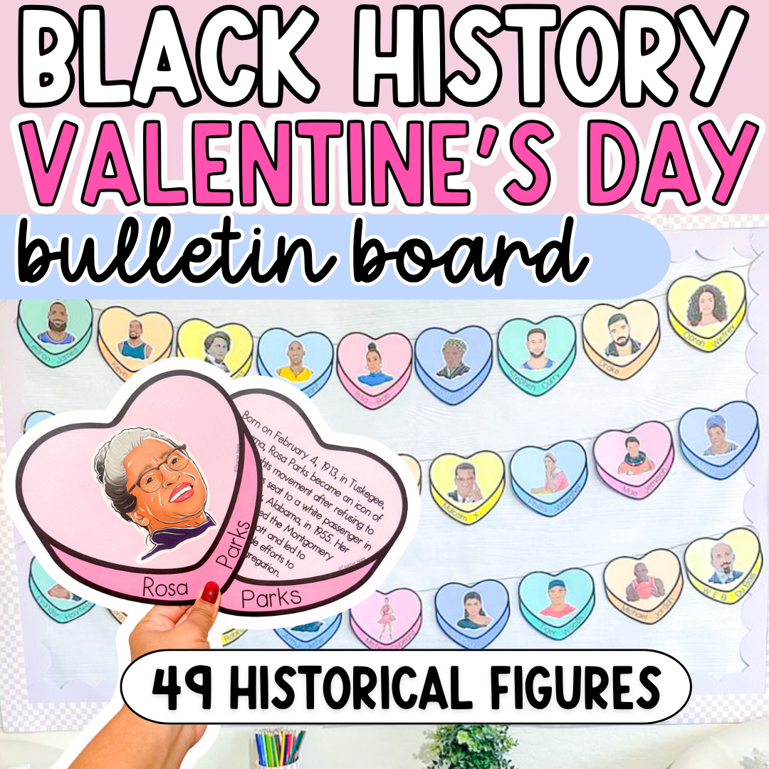 Black History Valentine's Day Bulletin Board Sweethearts Posters