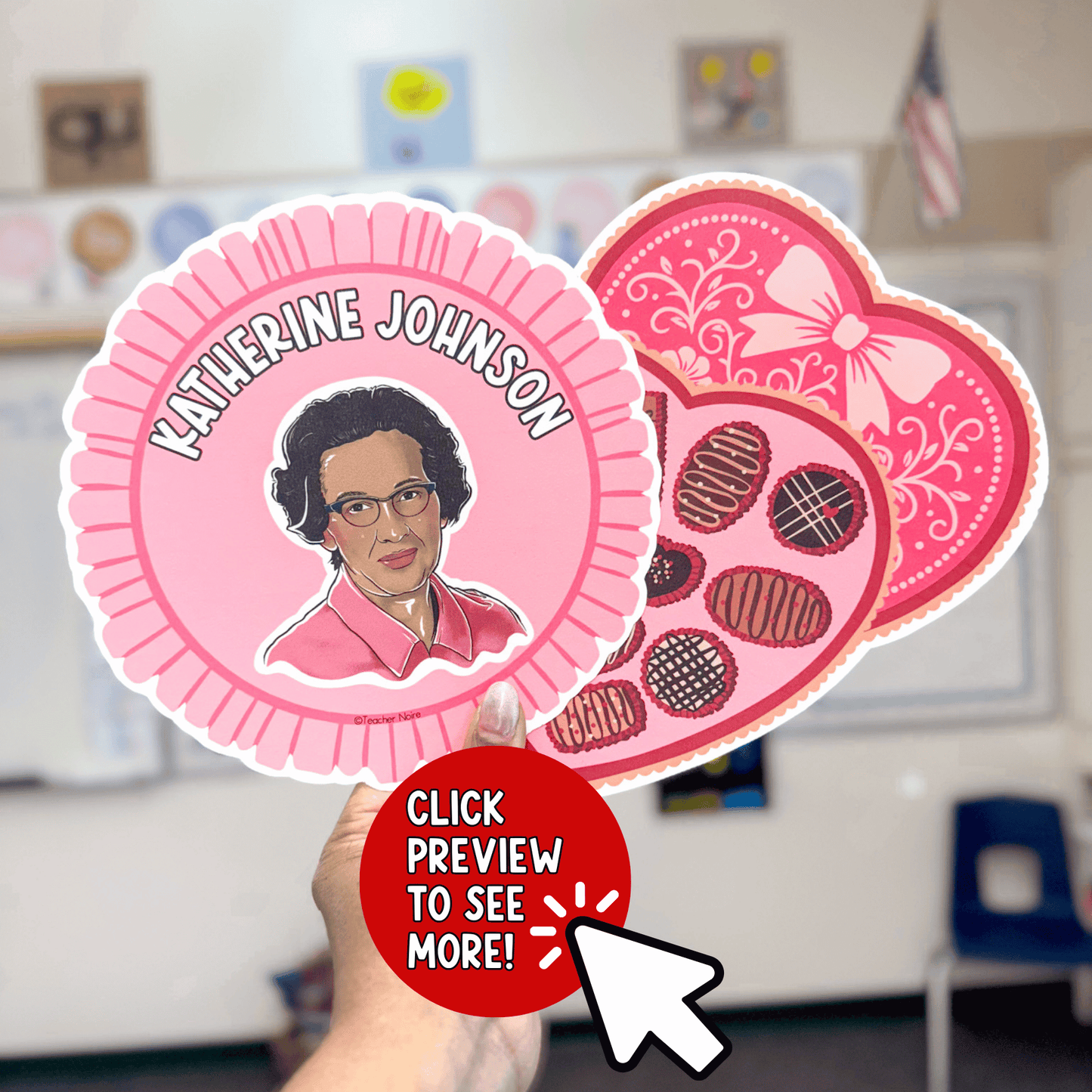 Black History Valentine Month Bulletin Board