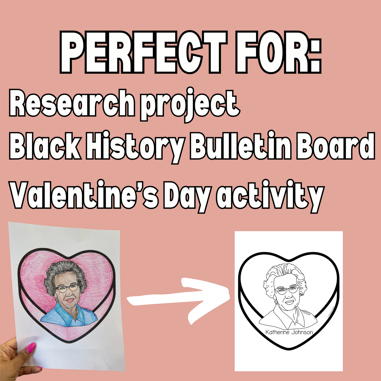 Black History Valentine's Day Research Project- Coloring Pages