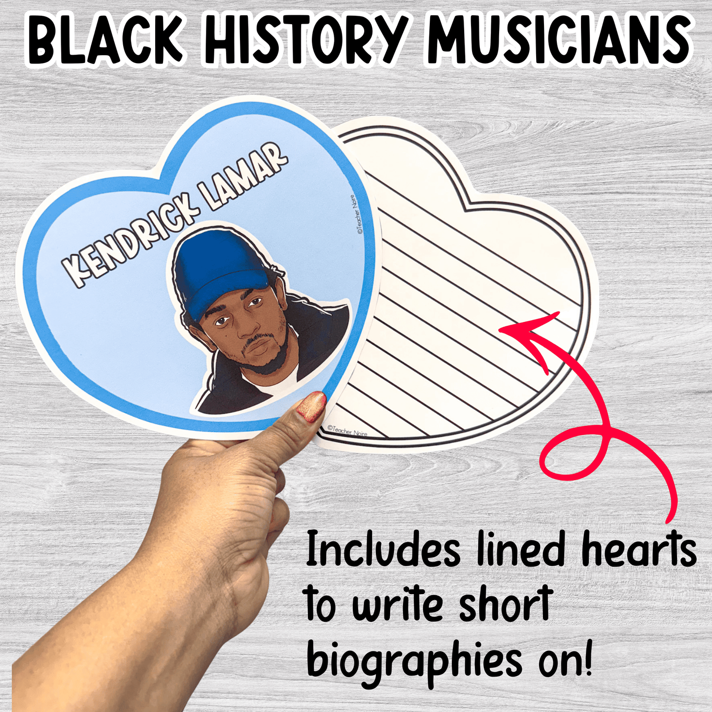 Black Famous Musicians Valentine Bulletin Board