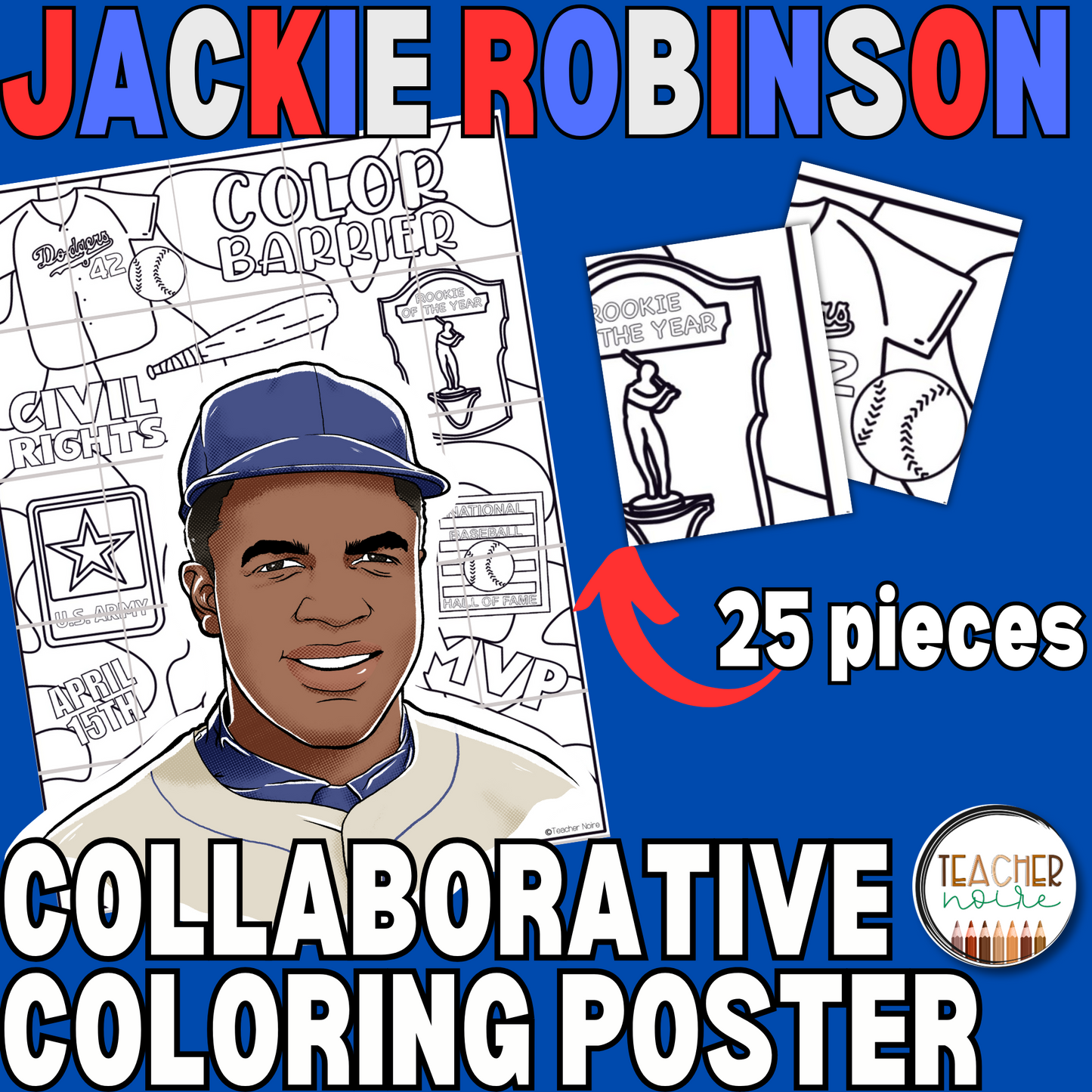 Jackie Robinson Collaborative Poster- Black History Month
